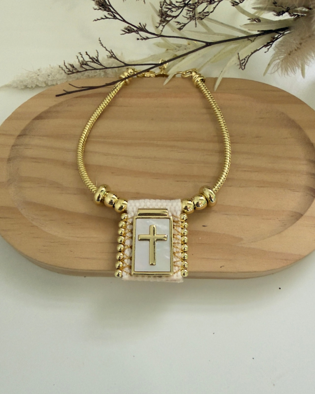 Pulsera Escapulario de Cruz