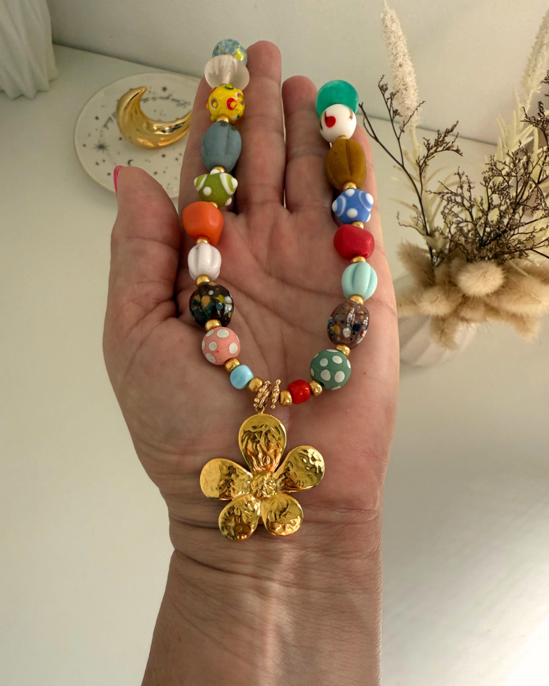 Collar Flor Dorada