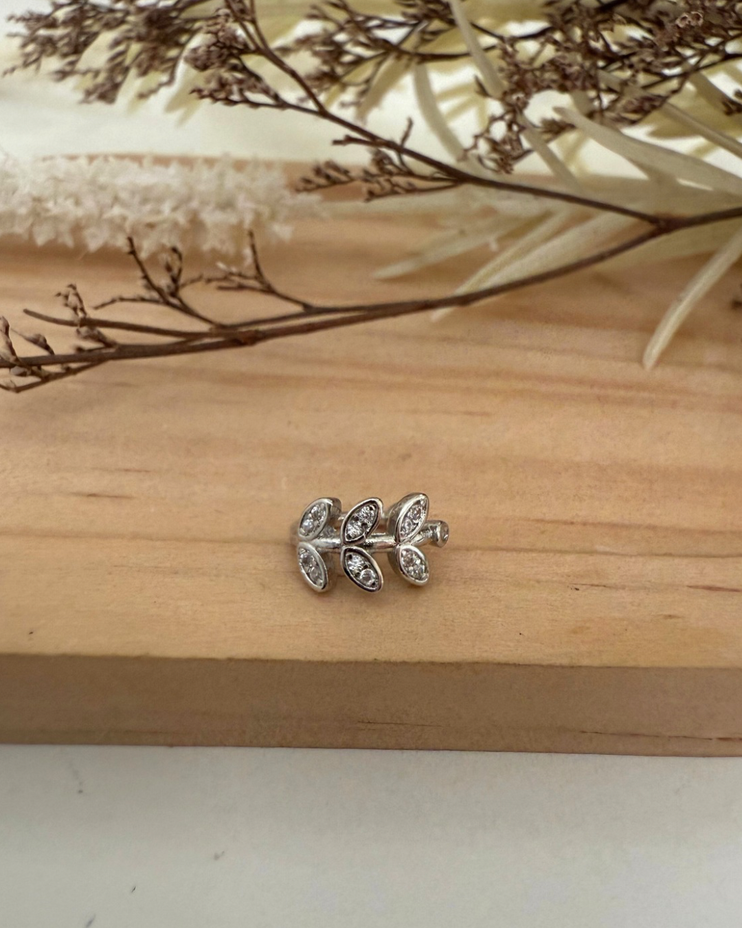 Hoja plata earcuff
