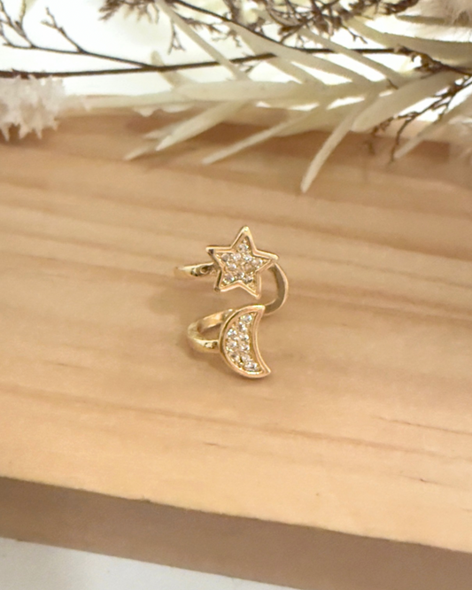 Luna y estrella earcuff