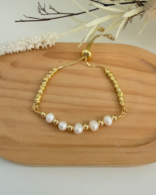 Pulseras Perlas Blancas