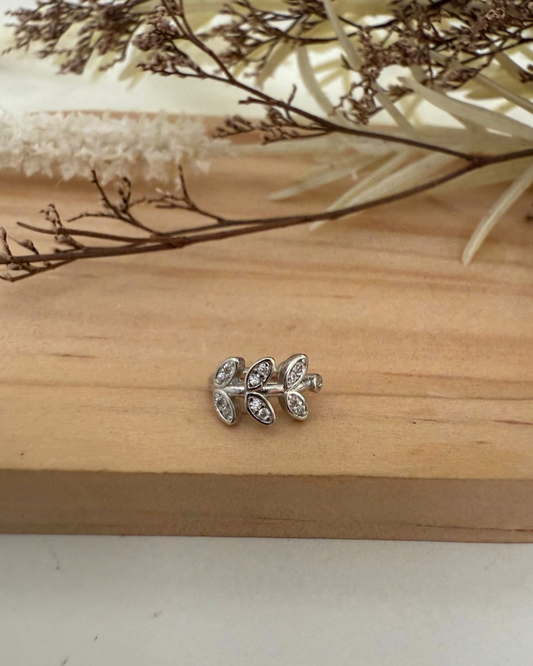 Hoja plata earcuff